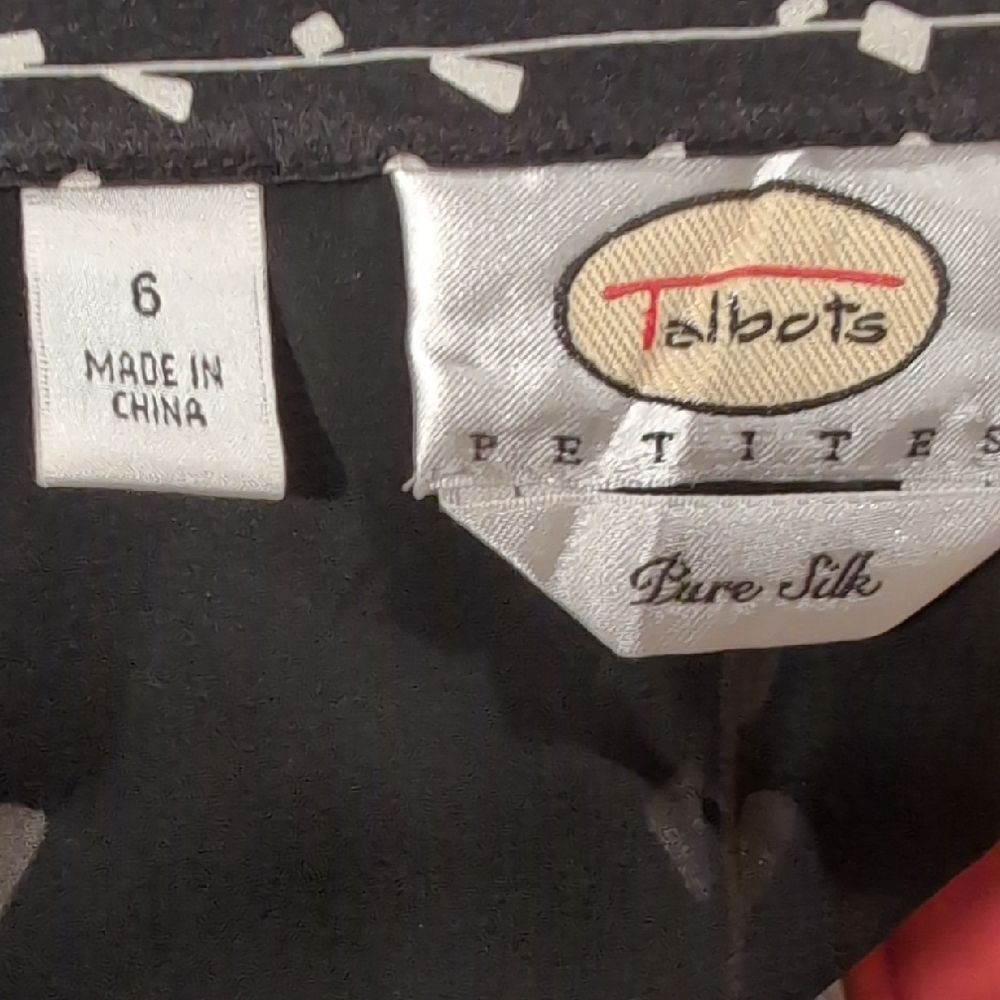 Talbots Black and White A-line Midi Skirt - Picture 4 of 4